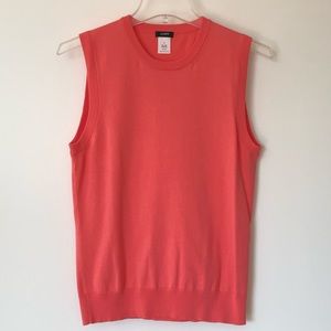 J.Crew pink coral sleeveless sweater tank